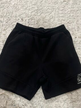 Kappa Men's Black Athletic Shorts with Logo